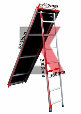 Interner Zugang Sperrholzgerüst Aluminiumplanke mit Falltür